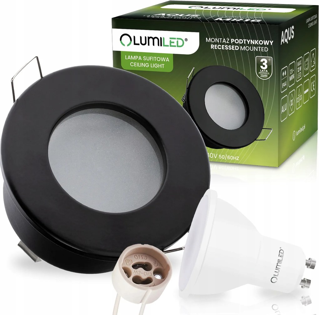 Halogén Lámpatest Hermetikus mennyezeti lámpatest Led izzó GU10 1,5W