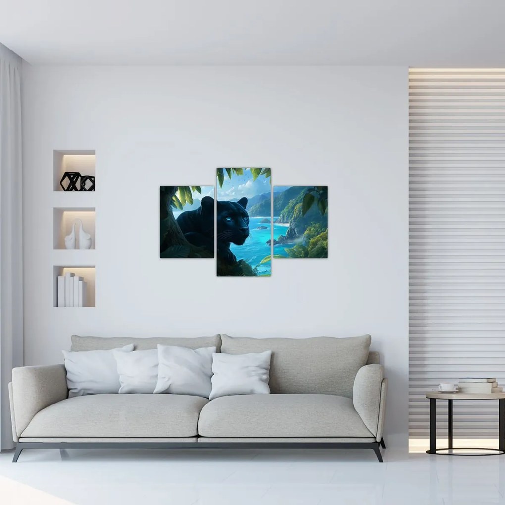 Kép - Fekete párduc a dzsungelben (90x60 cm)