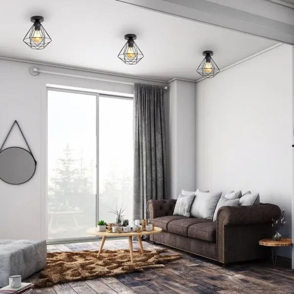 Mennyezeti lámpa 1xE27/40W/230V fekete