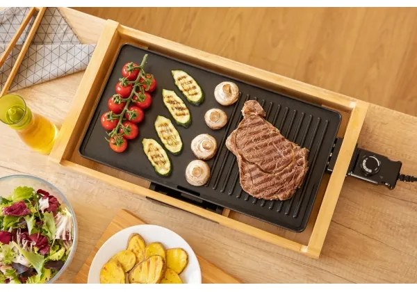 Sencor - Asztali elektromos grill 1800W/230V bambusz