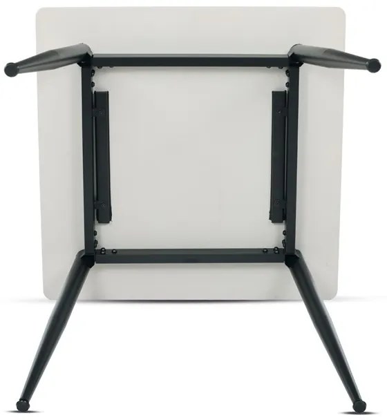 Étkezőasztal 80×80 cm, Kerámia Márvány Lappal. HT-398M WT