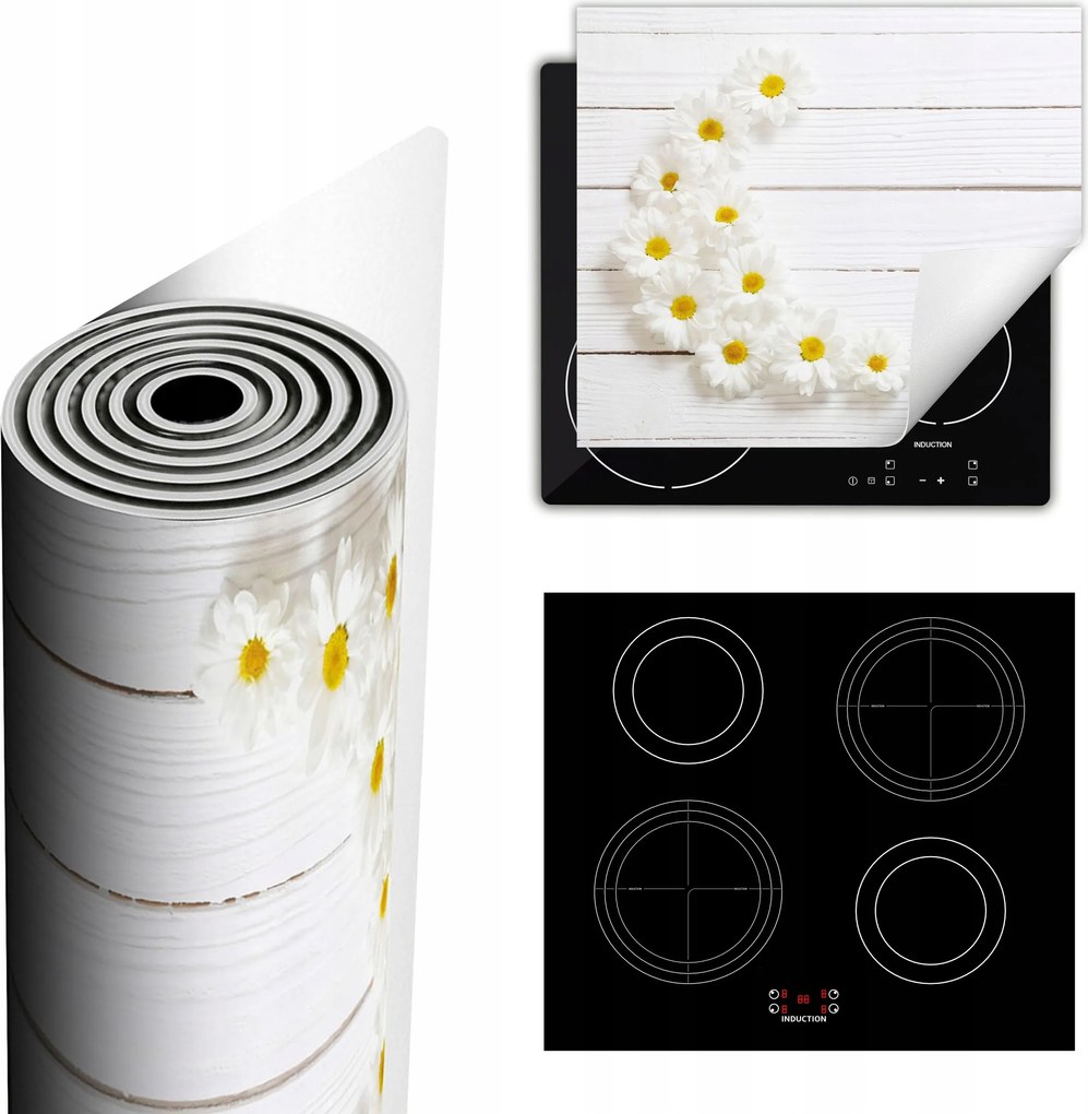 Tűzhelyvédő Szőnyeg Több Helyet Biztosít 60x52 fehér fa