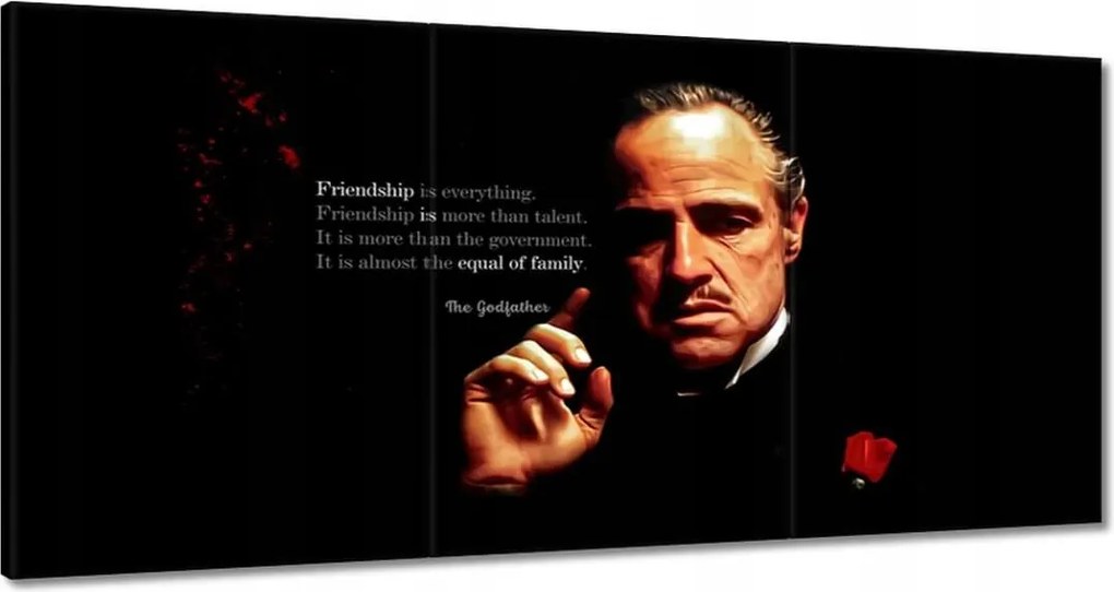 Vászonkép 60x30 Keresztapa Idézet