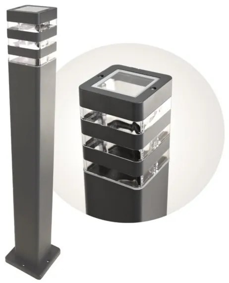 Kültéri lámpa SANTA 1xE27/60W/230V IP54 79,5 cm antracit