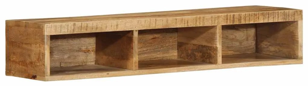 tömör nyers mangófa falra szerelhető TV-szekrény 100x30x19 cm