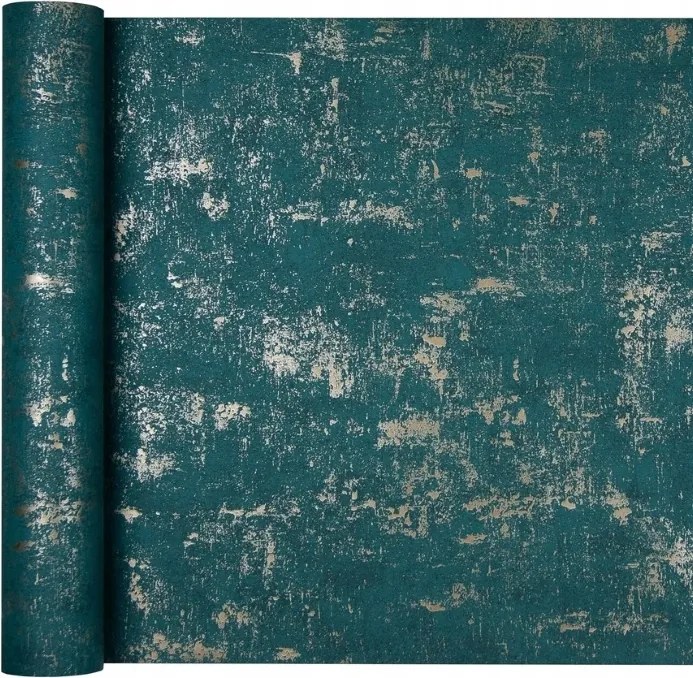 Dekoratív Tapéta Vakolat Zöld Réz Flizelin