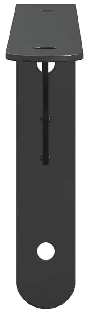 4 db fekete rozsdamentes acél polctartó 20 x 2,5 x 14 cm