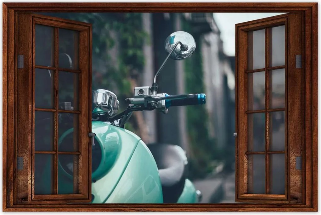 Poszterek 90x60 Türkiz robogó