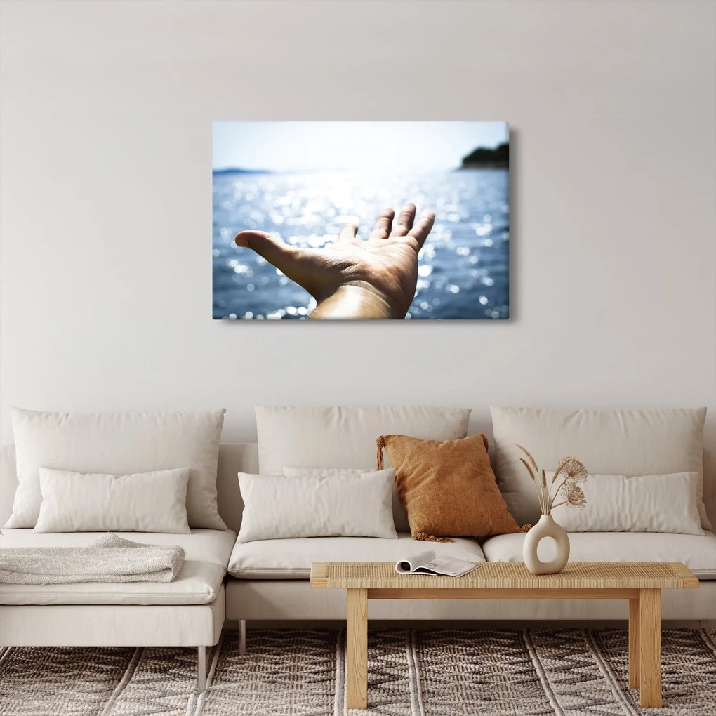 Nyitott tenyerek képe (90x60 cm)