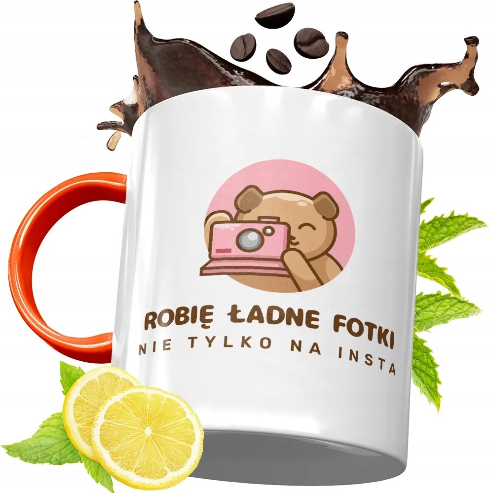 Narancssárga Bögre Fotósnak Ajándék fényképes nyomtatással