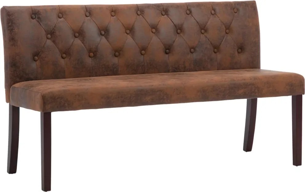 vidaXL barna művelúr pad 148,5 cm