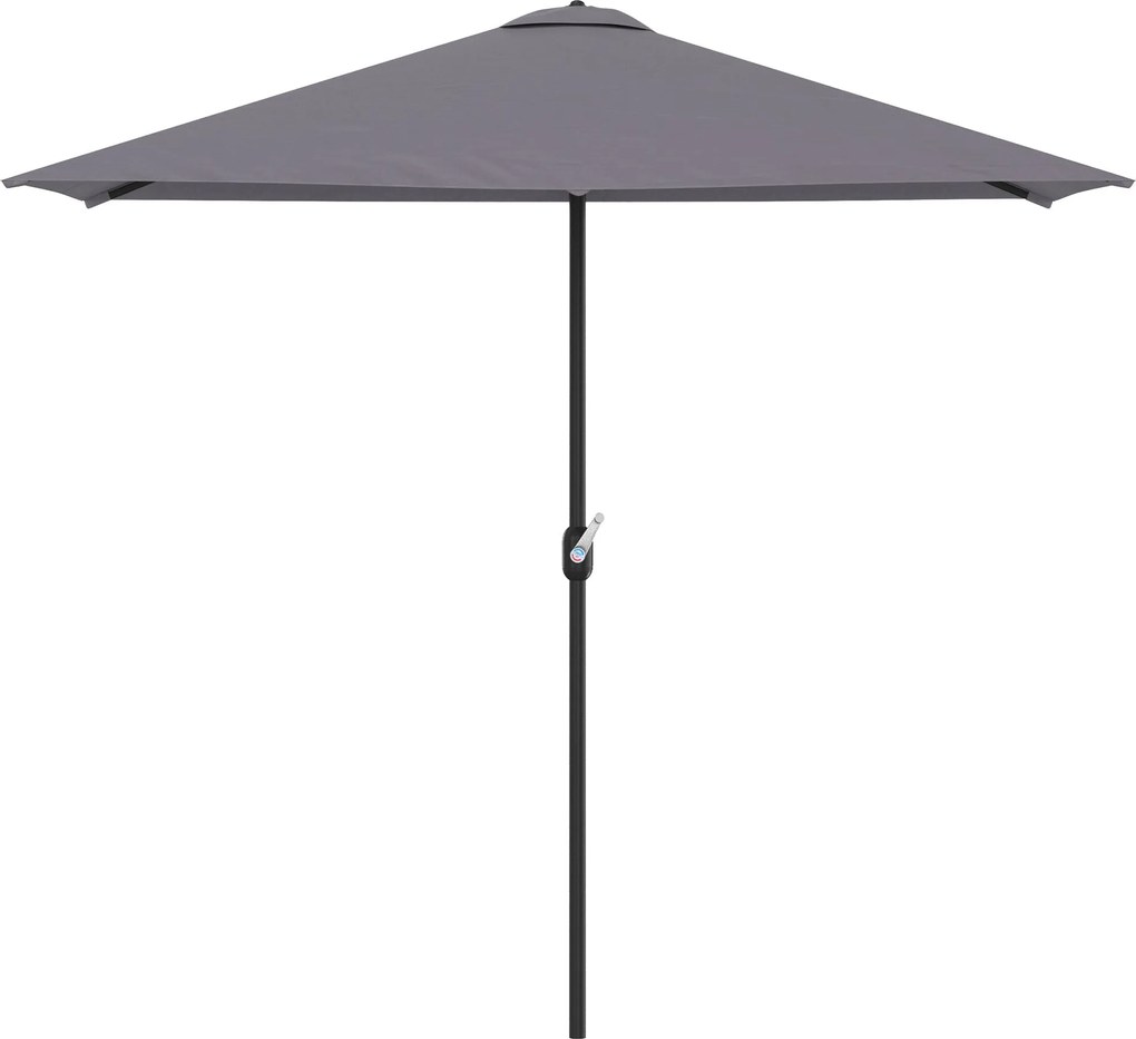 Outsunny Félárnyékoló Napernyő 230cm x 130cm x 245cm Falra Szerelhető Őszi Napernyő Kézi Kurblival UV Védelemmel, Vízálló Szürke | Aosom