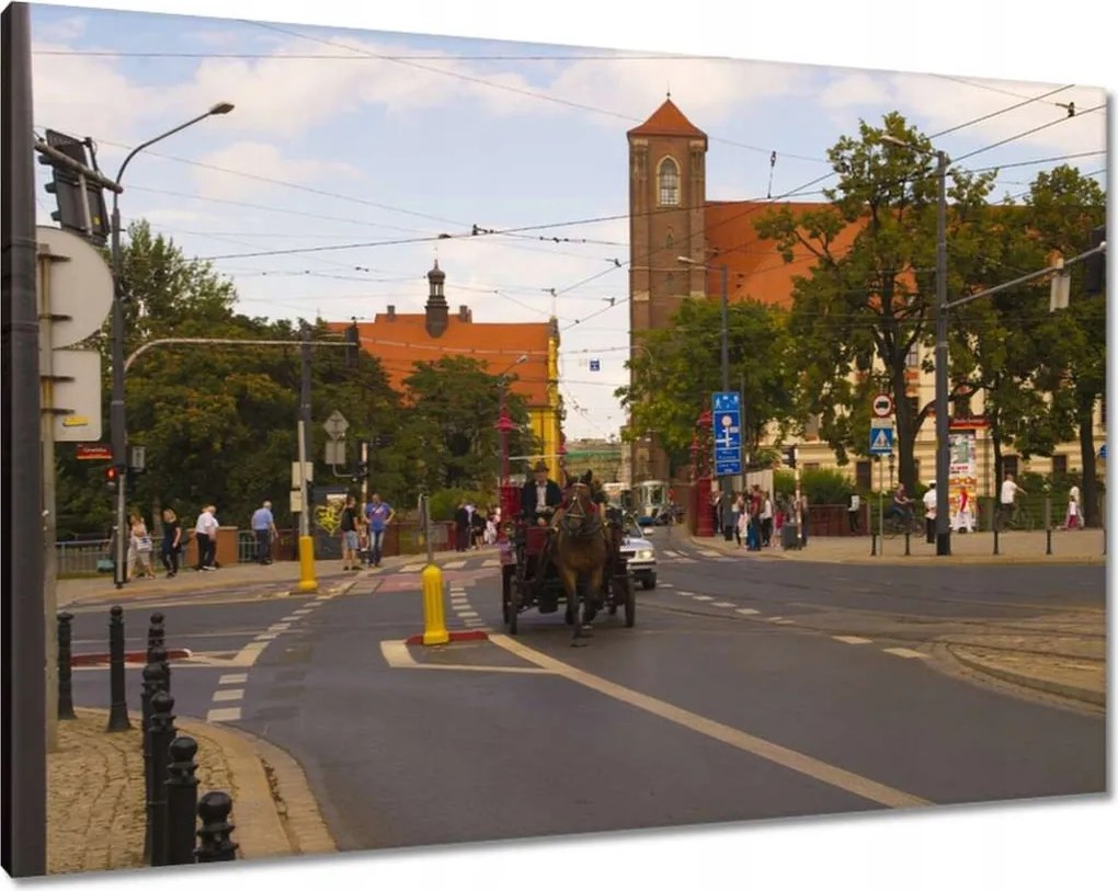 Vászonkép 100x70 Boroszló lovaskocsi