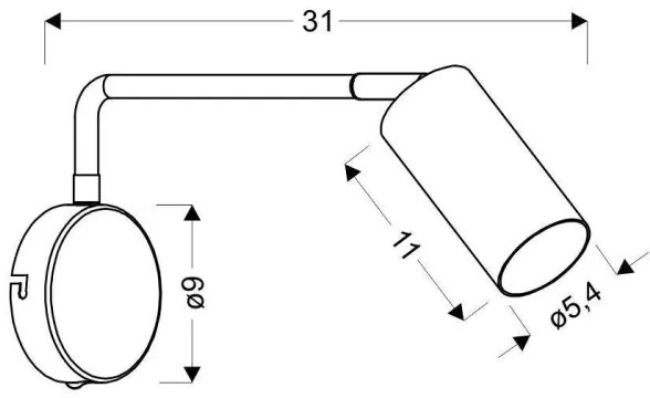 Fali lámpa TINA 1xGU10/15W/230V fekete/arany