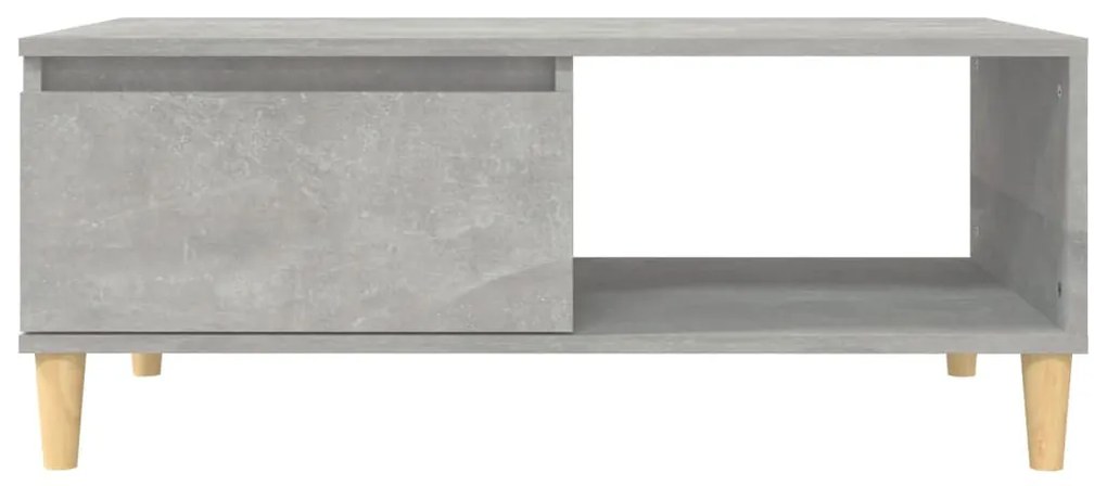 Betonszürke szerelt fa dohányzóasztal 90x50x36,5 cm