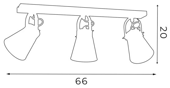 Spotlámpa AMOS 3xE27/60W/230V