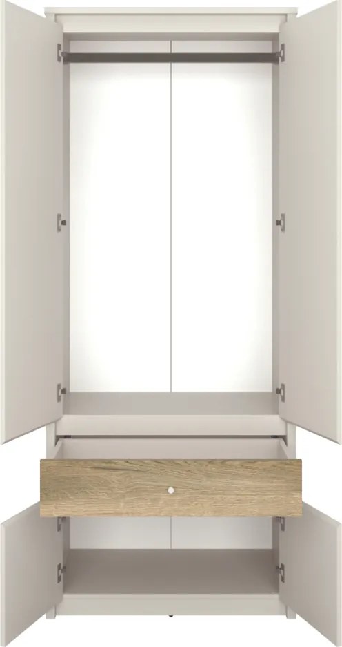 Szekrény, kasmír/evoke tölgy, KAROS 4D1S