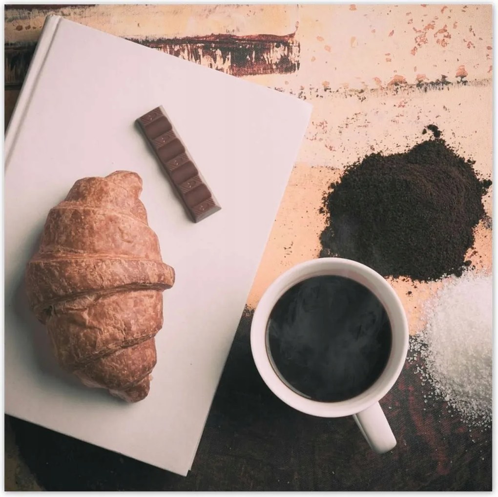 Poszterek 100x100 Reggeli croissant