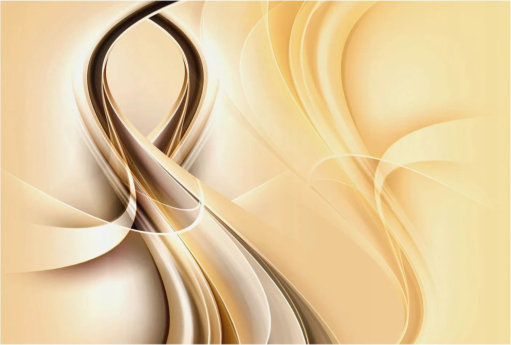 Dekoratív fotótapéta falra Könnyű összeszerelés Hullámzó vonalak 104x70 Ragasztó