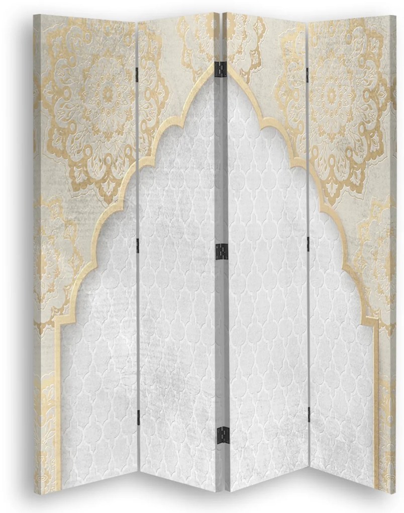 Gario Paraván Keleti mintás, arany színben Méret: 145 x 170 cm, Kivitelezés: Klasszikus paraván