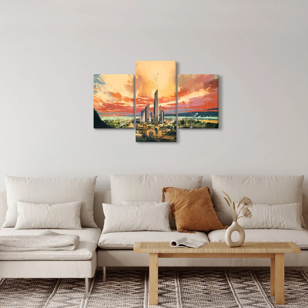 Kép - Festett város (90x60 cm)