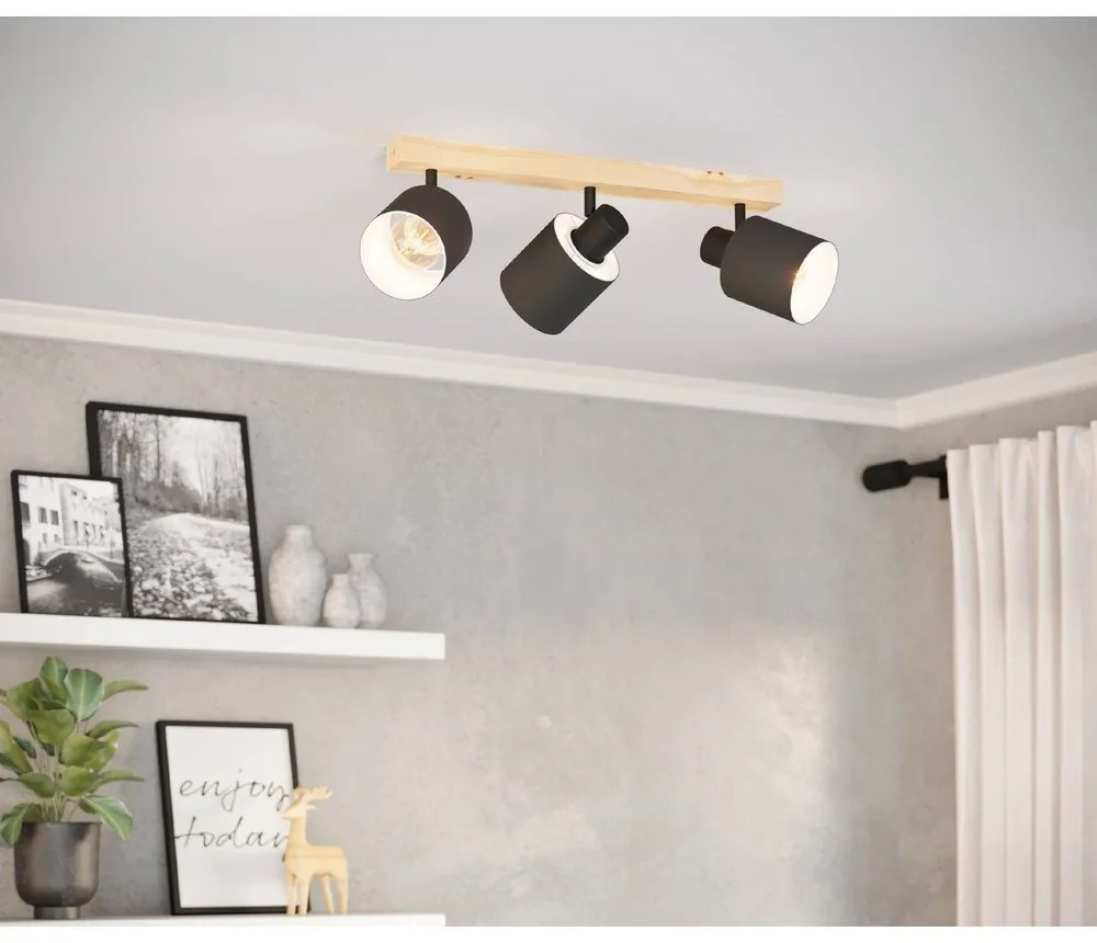 Fekete-natúr színű spotlámpa 5x48 cm BATALLAS – EGLO