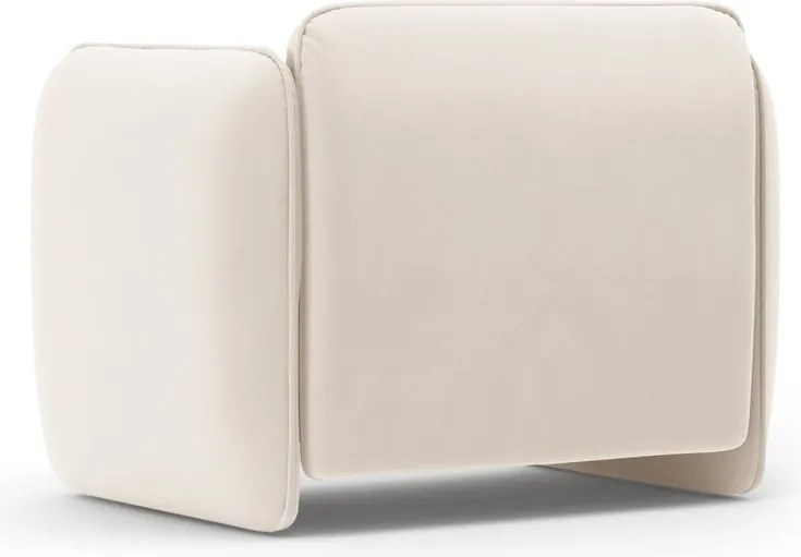 Krémszínű bársony fotel Georgia – Micadoni