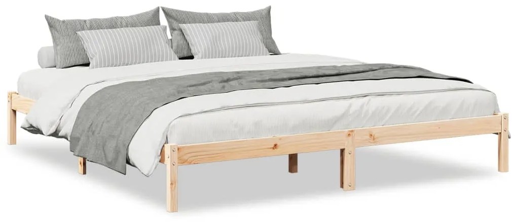 tömör fenyőfa extra hosszú ágykeret matrac nélkül 200 x 220 cm