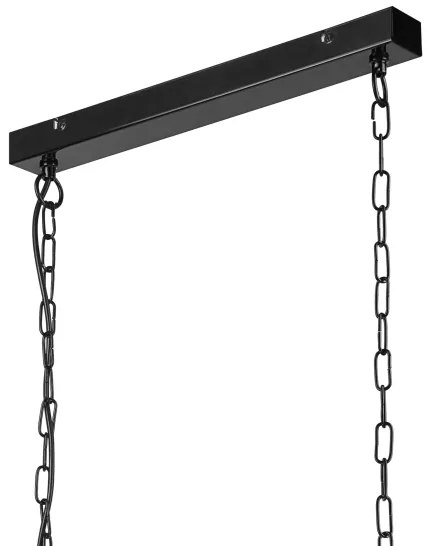 Csillár láncon MORGAN 2xE27/60W/230V fekete/réz