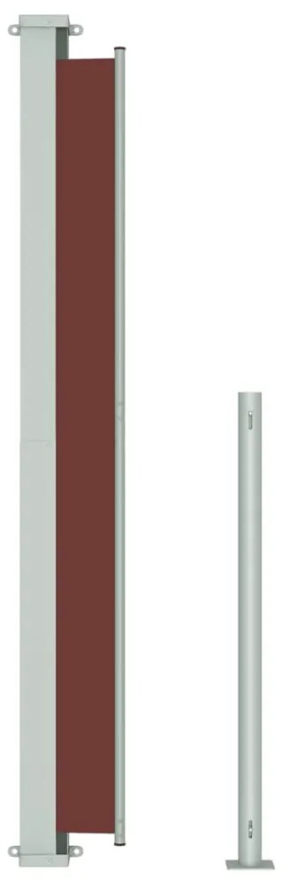 barna behúzható oldalsó terasznapellenző 180 x 500 cm