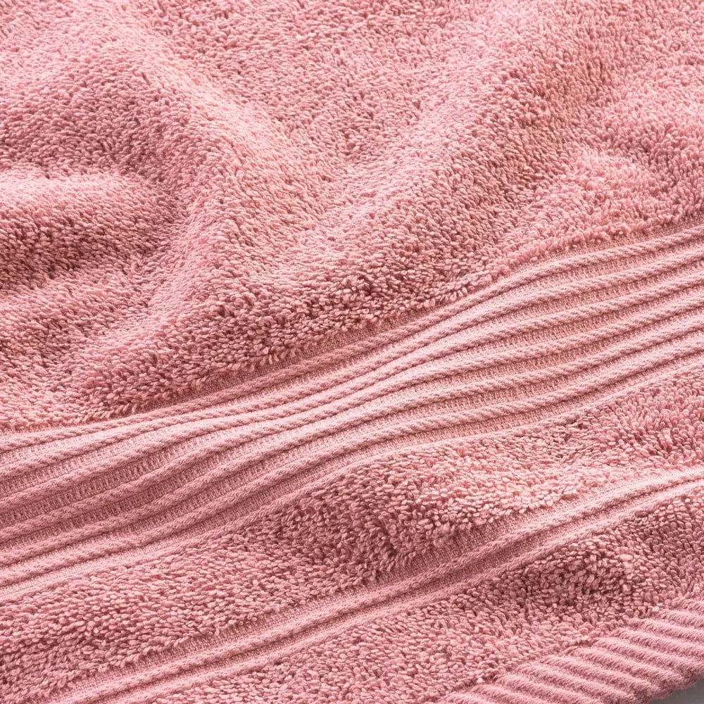 Rózsaszín frottír pamut törölköző 50x90 cm Tendresse – douceur d'intérieur