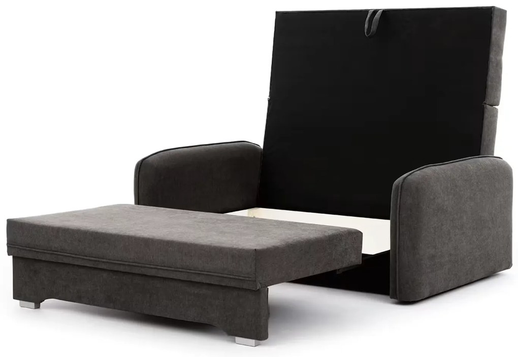 Kihúzható 2 személyes kanapé LAINE, sötétszürke