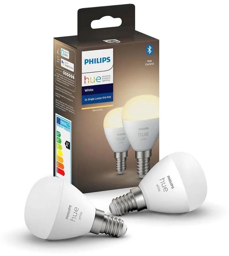 Philips KÉSZLET 2x LED Dimmelhető izzó Philips Hue WHITE P45 E14/5,5W/230V 2700K P3941