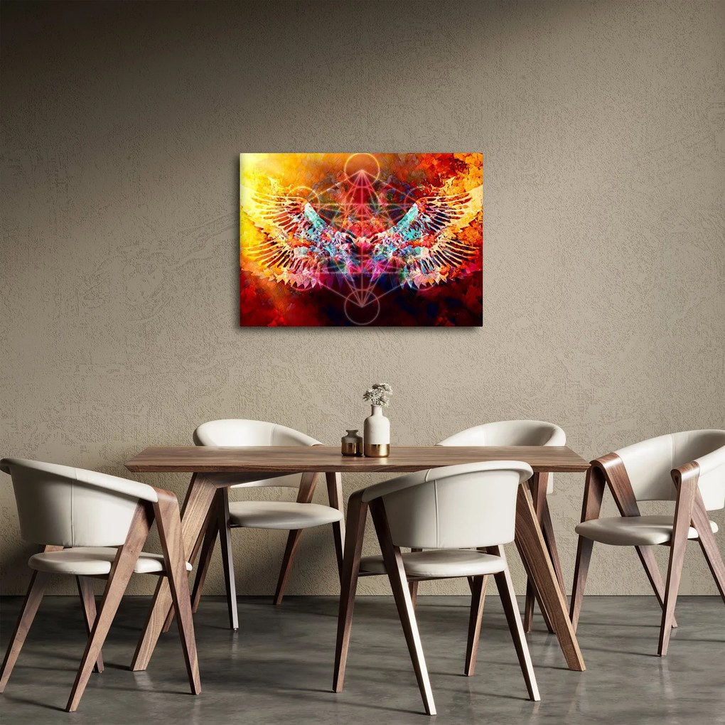 Kép - Merkaba szárnyakkal, absztrakció (70x50 cm)
