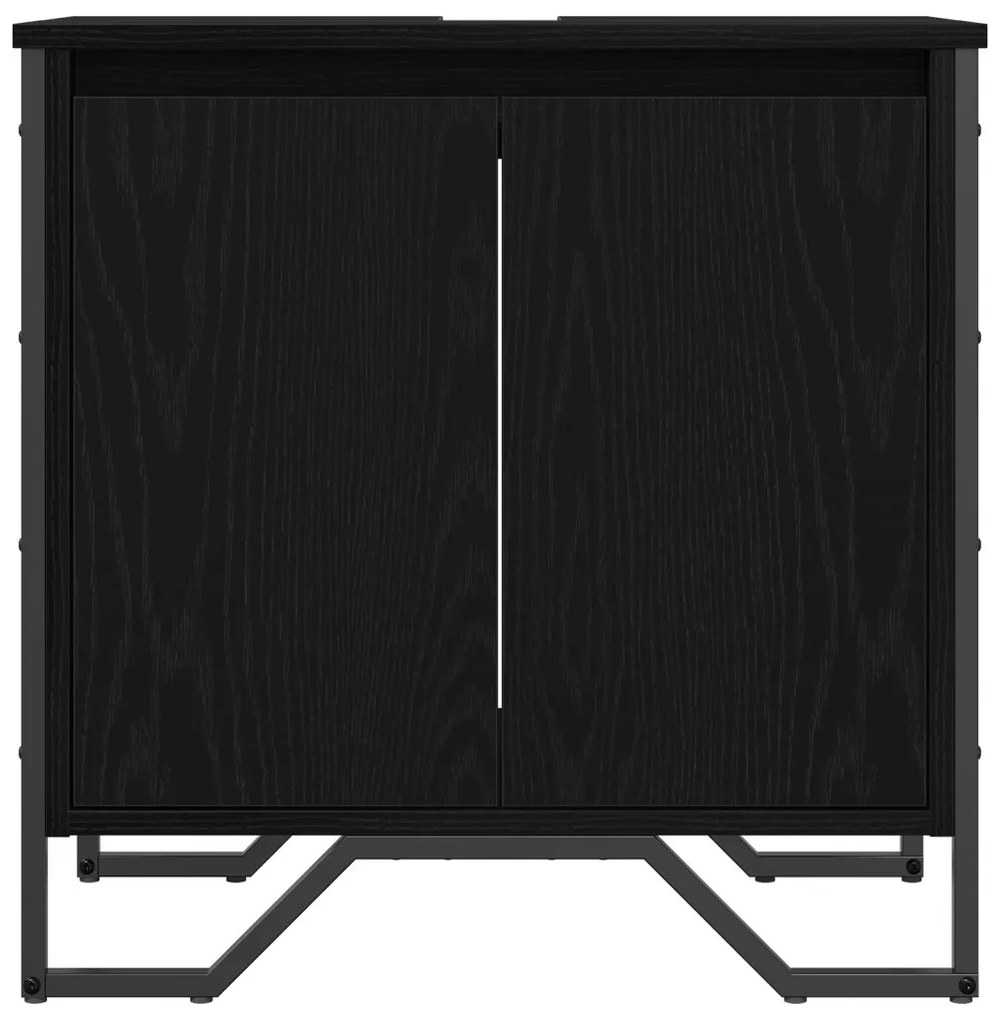 Fürdőszoba Mosdószekrény Fekete tölgy 60x35x50 cm Mérnökfa