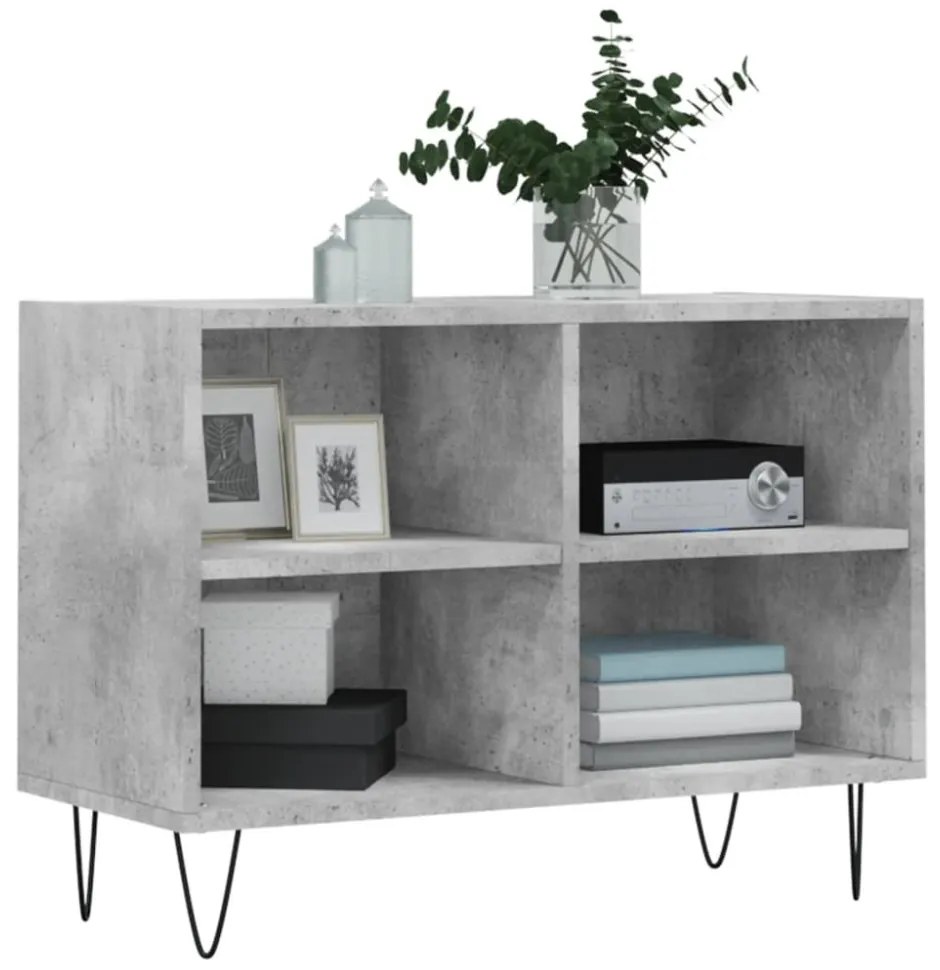 betonszürke szerelt fa TV-szekrény 69,5x30x50 cm