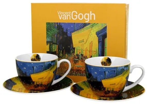 Van Gogh Kávéház éjjel porcelán csésze aljjal- 270 ml - 2 személyes készlet