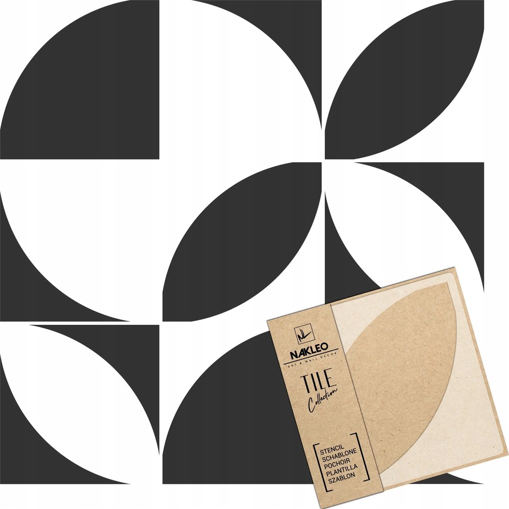 Festősablon Csempe Csempék Többször felhasználható 30x30cm Minta Geometria Zamora