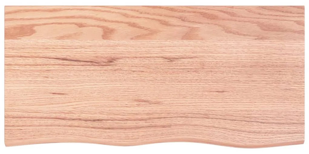 világosbarna kezelt tömör tölgyfa fali polc 100x50x2 cm