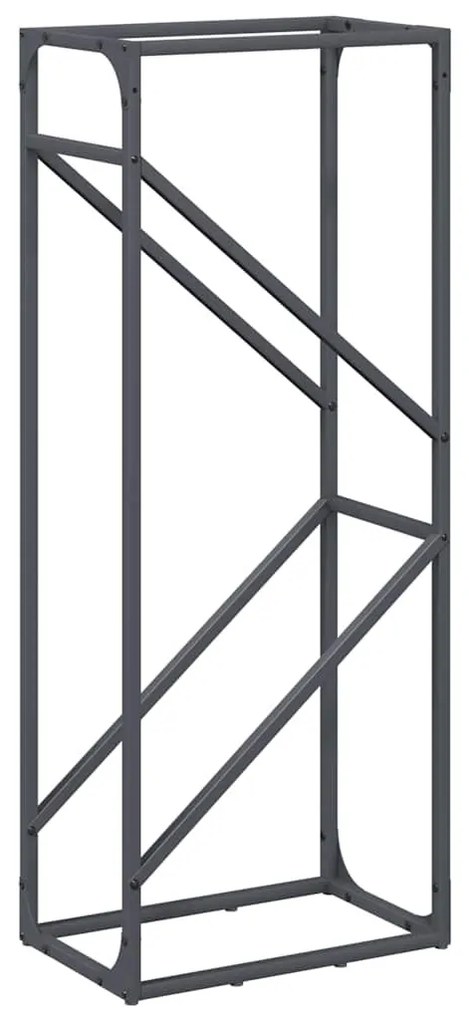antracitszürke hidegen hengerelt acél tűzifatároló 40x25x100 cm