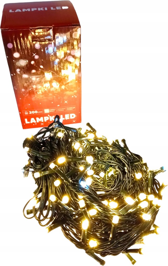 Karácsonyfa Fények Kültéri Beltéri Karácsonyi Meleg 200LED