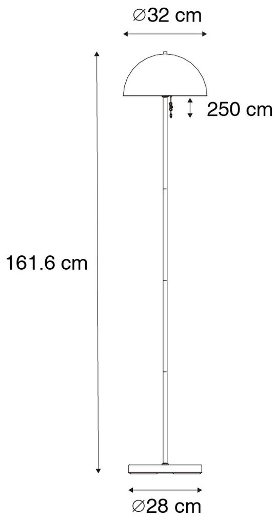 Kültéri állólámpa fekete újratölthető 3 fokozatú fényerőszabályzóval - Keira