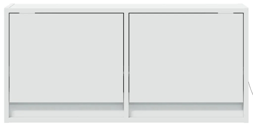 fehér falra szerelhető TV-szekrény LED-lámpákkal 80x31x35 cm