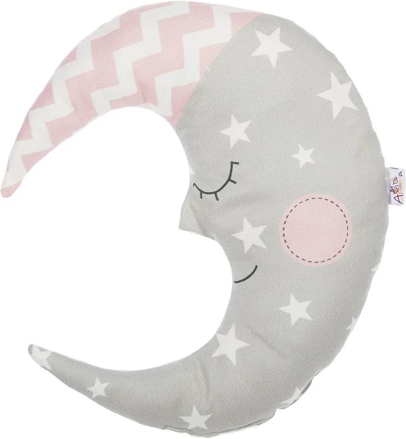 Pillow Toy Moon szürke pamutkeverék gyerekpárna, 30 x 33 cm - Mike & Co. NEW YORK