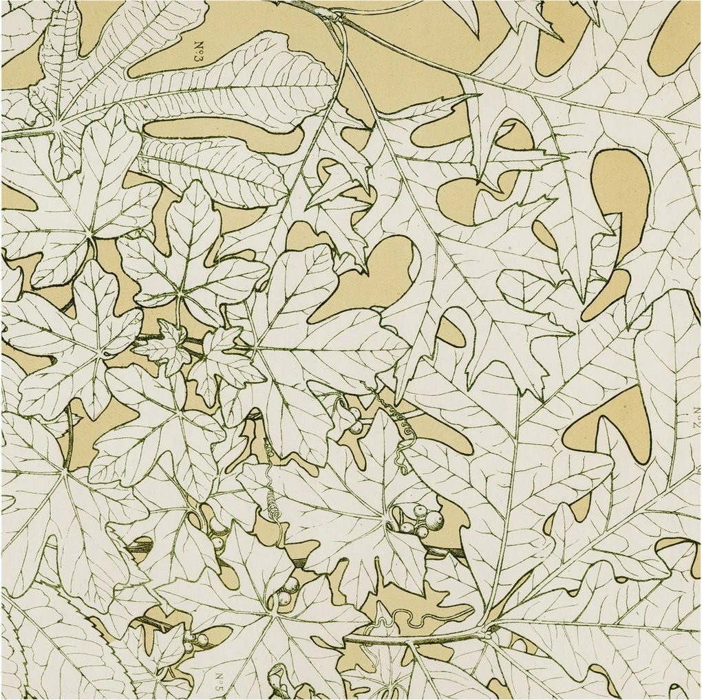 Flizelin tapéta Divatos 3D fali ragasztóval Falevelek 250x250 Ragasztó