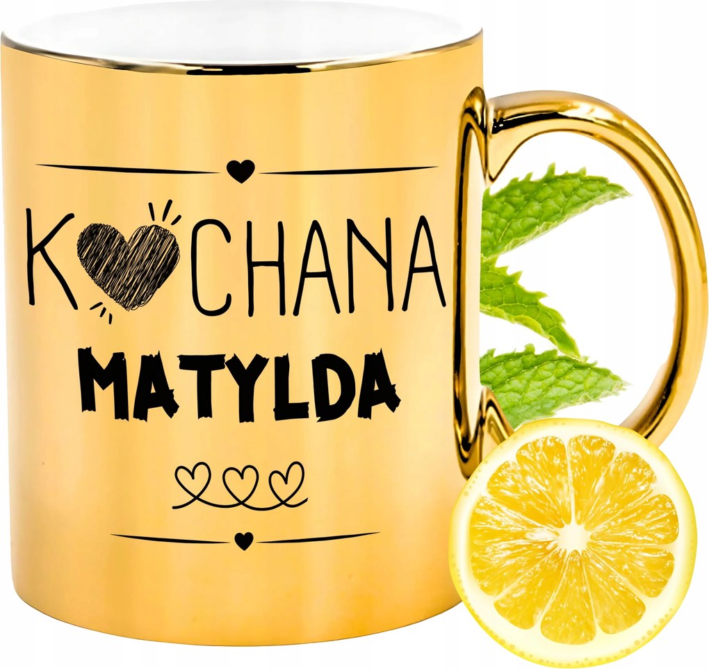 Prémium Arany Csillogó Bögre Matildának Ajándék Nyomtatott Fotóval