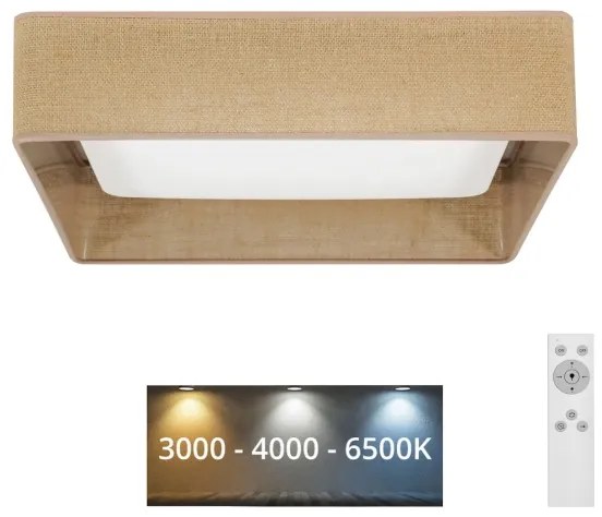 Brilagi - LED dimmelhető lámpatest VELVET SQUARE LED/24W/230V + távirányító barna