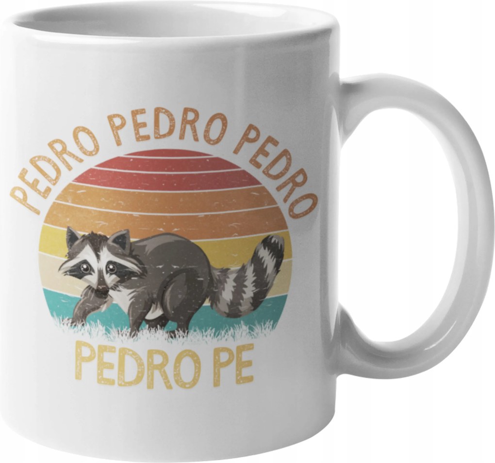 Nyomott Mintás Bögre Születésnapi Ajándék Pedro Pedro Mosómedve Mém Racoon