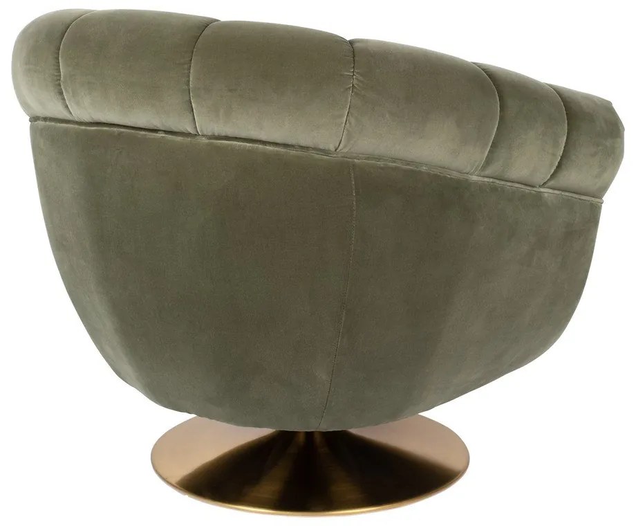 Memeber olívazöld bársony fotel - Dutchbone
