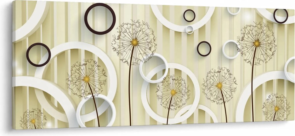 Absztrakt pitypangos kép (120x50 cm)